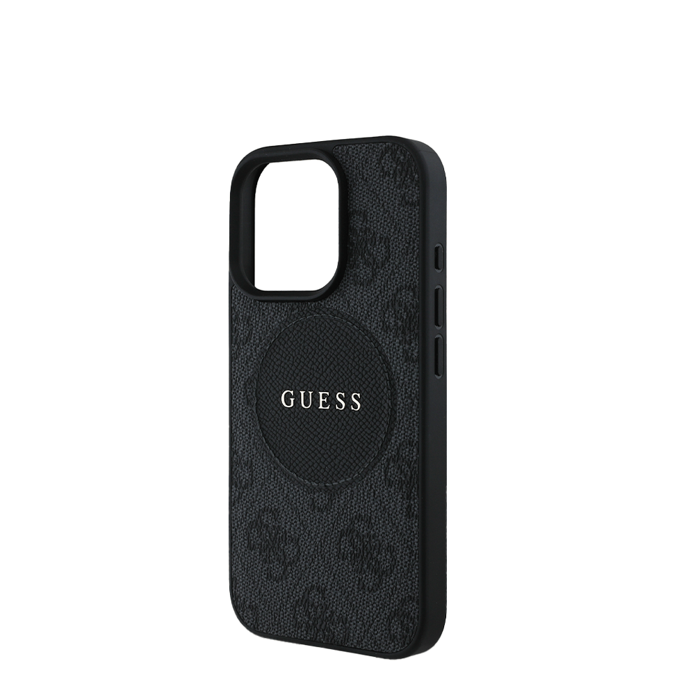 GUESS - Magsafe Grained IPhone 16 Pro Max Black Case