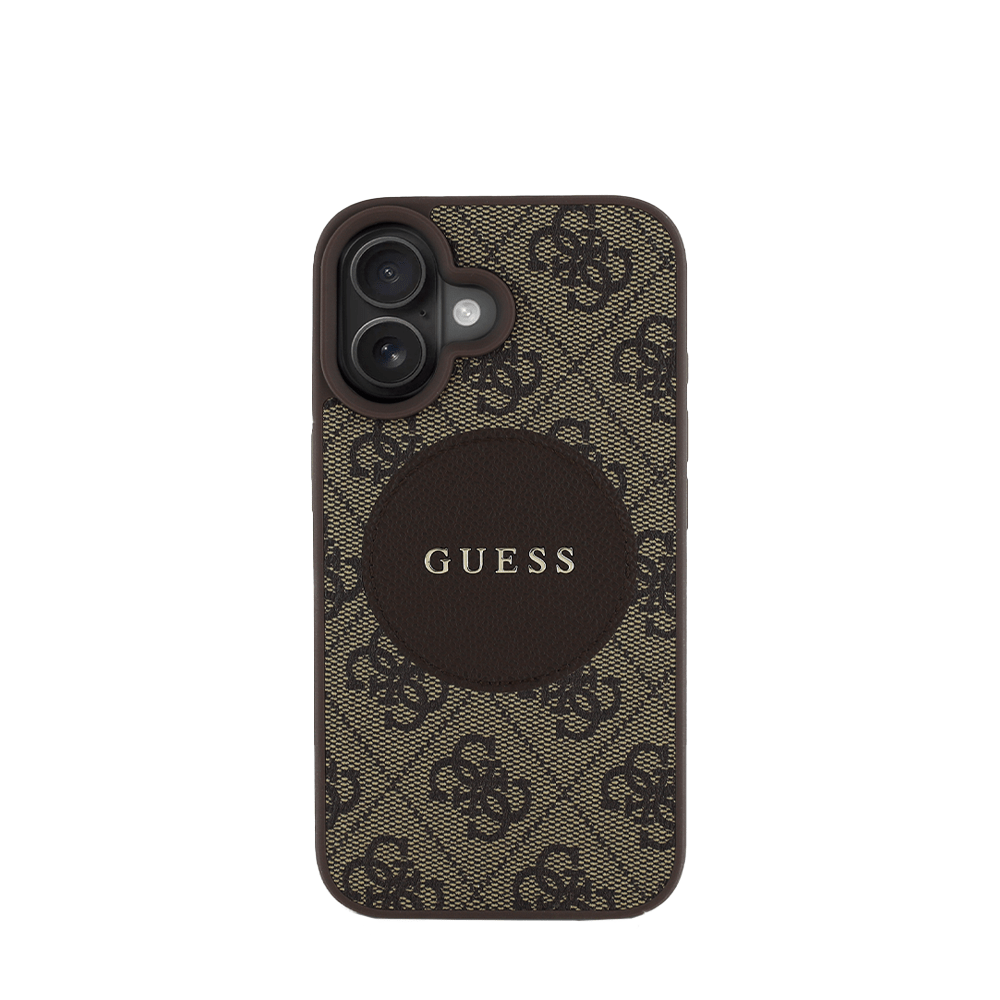GUESS - Magsafe Grained IPhone 16 Brown Case