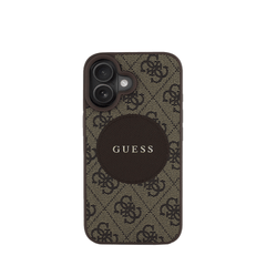 GUESS - Magsafe Grained IPhone 16 Brown Case