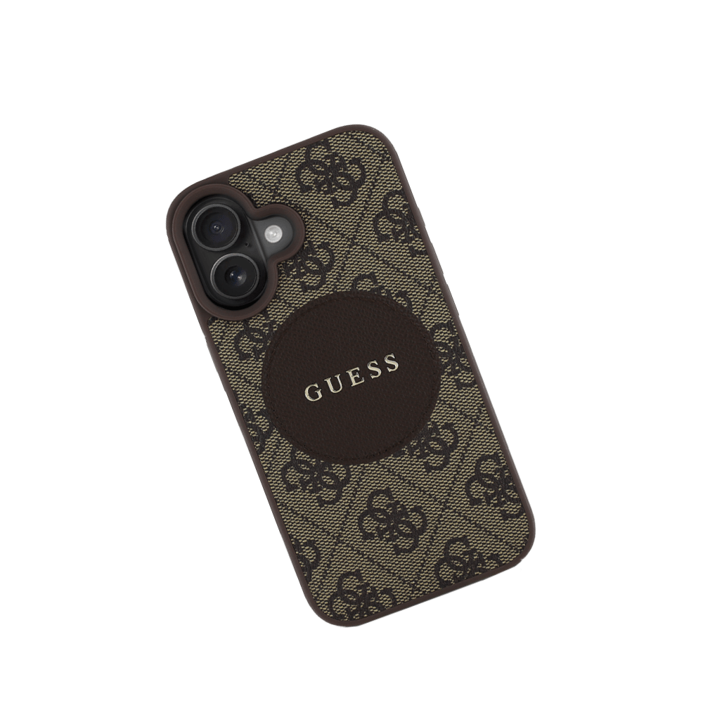 GUESS - Magsafe Grained IPhone 16 Brown Case
