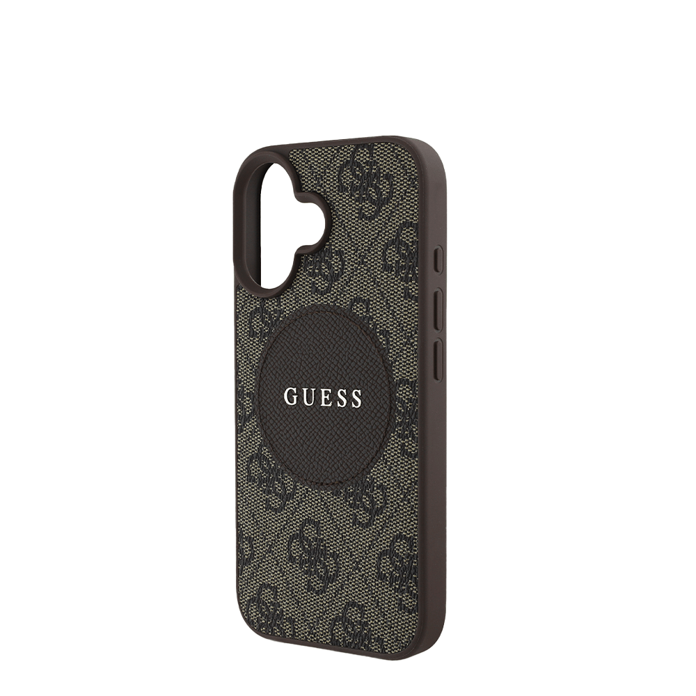 GUESS - Magsafe Grained IPhone 16 Brown Case