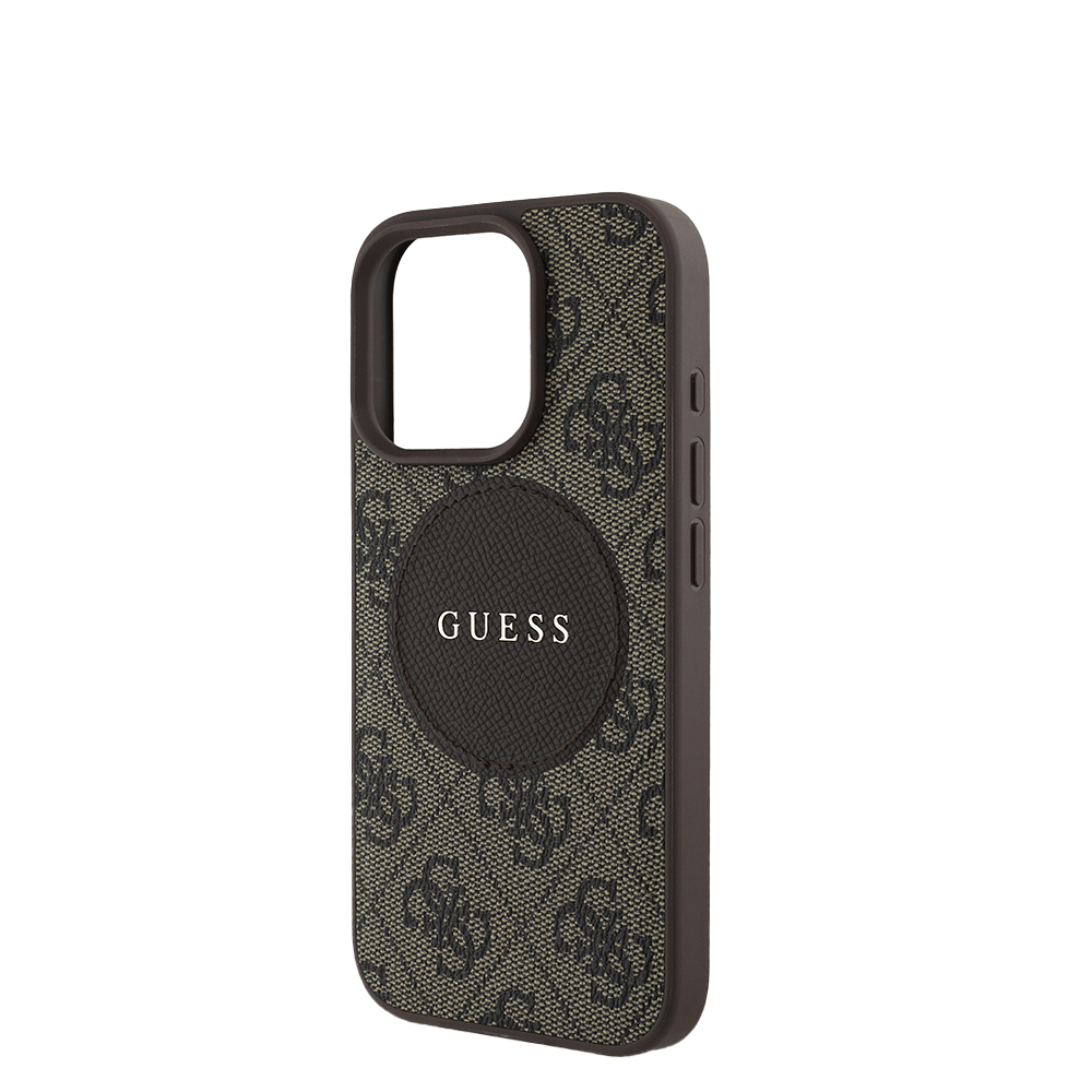GUESS - Magsafe Grained IPhone 16 Pro Brown Case