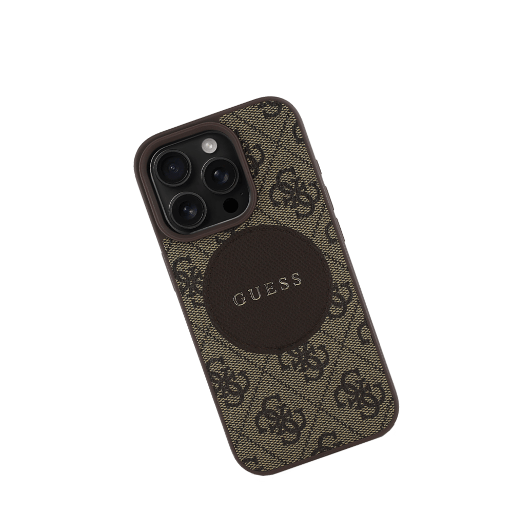 GUESS - Magsafe Grained IPhone 16 Pro Brown Case