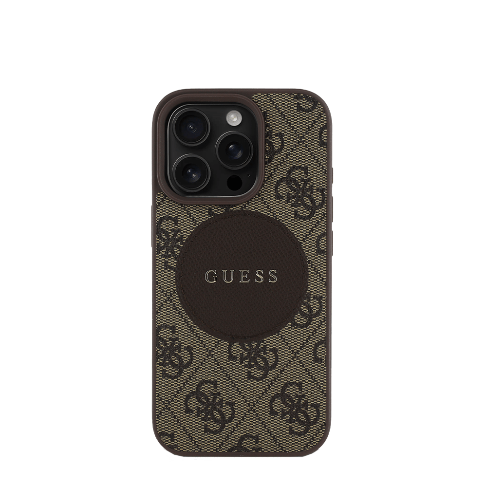 GUESS - Magsafe Grained IPhone 16 Pro Brown Case