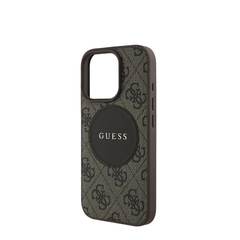 GUESS - Magsafe Grained IPhone 16 Pro Max Brown Case