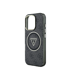 GUESS -Magsafe IML 4G Glitter And Triangle IPhone 16 Pro Black Case