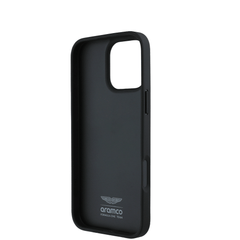 ASTON MARTIN- Aramco Magsafe F1-Genuine Green Leather IPhone 16 Pro Case