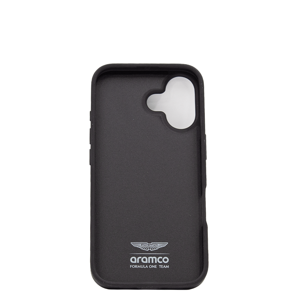 ASTON MARTIN-Aramco Magsafe F1-Real Carbon Fiber IPhone 16 Black Case