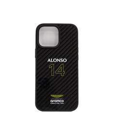 ASTON MARTIN-Aramco Magsafe F1-Real Carbon Fiber IPhone 16 Pro Max Black Case