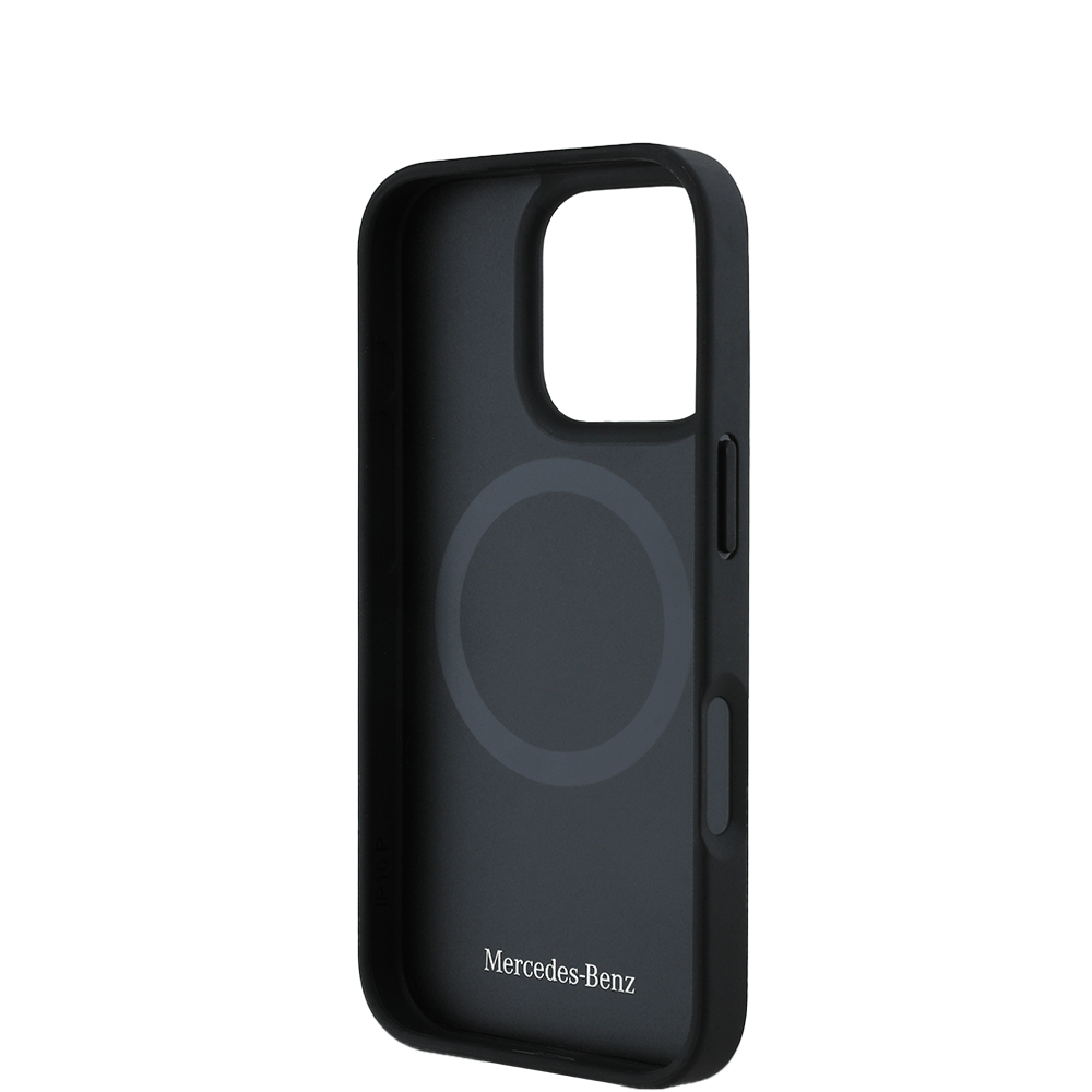 MERCEDES-Magsafe IPhone 16 Pro Black Wood Imitation Case