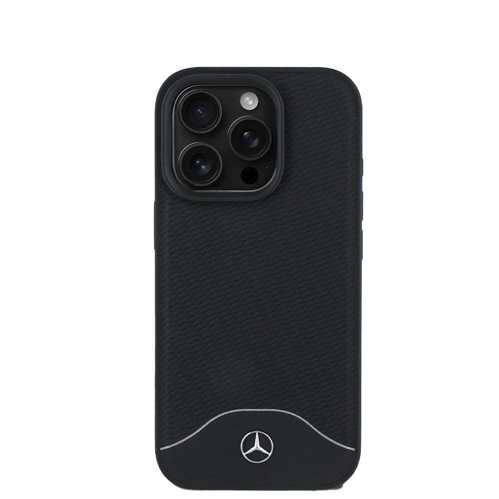 MERCEDES-Magsafe IPhone 16 Pro Black Wood Imitation Case