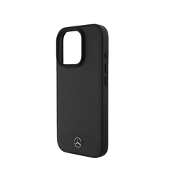 MERCEDES-BENZ Magsafe Case IPhone 16 Pro Max Black Textured And Plain Leather