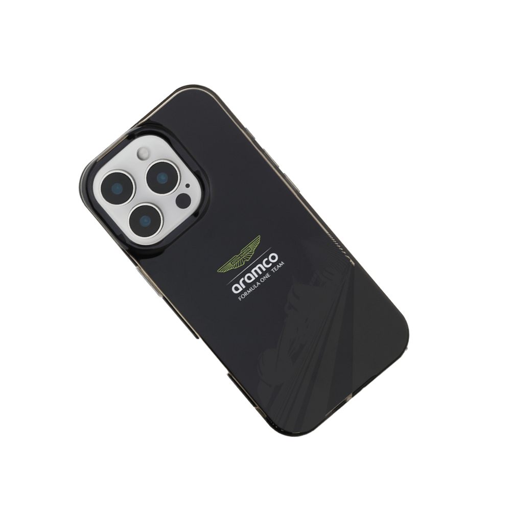Aston Martin Aramco F1 MagSafe Case – iPhone 16 Pro (Black with F1 Car Logo)