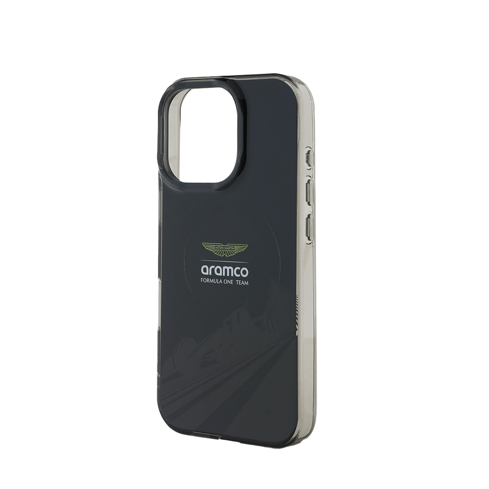 Aston Martin Aramco F1 MagSafe Case – iPhone 16 Pro (Black with F1 Car Logo)