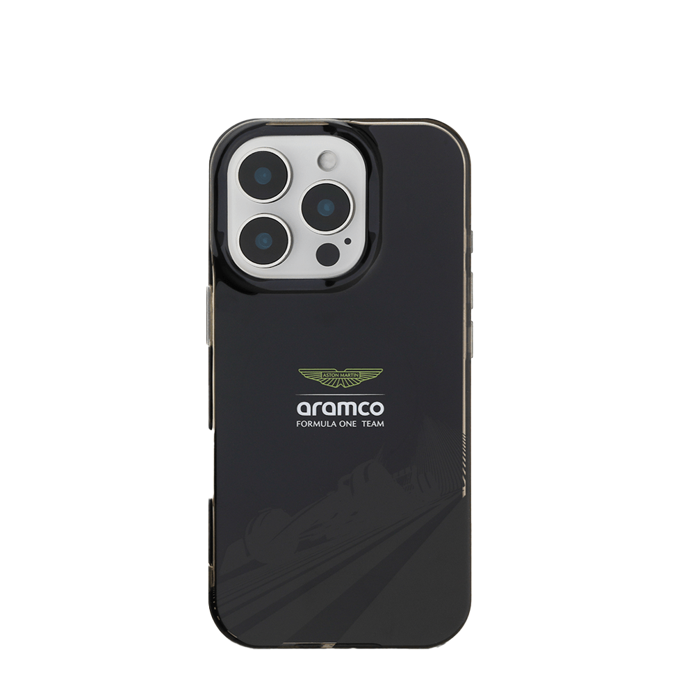 Aston Martin Aramco F1 MagSafe iPhone 16 Pro Max Black Case