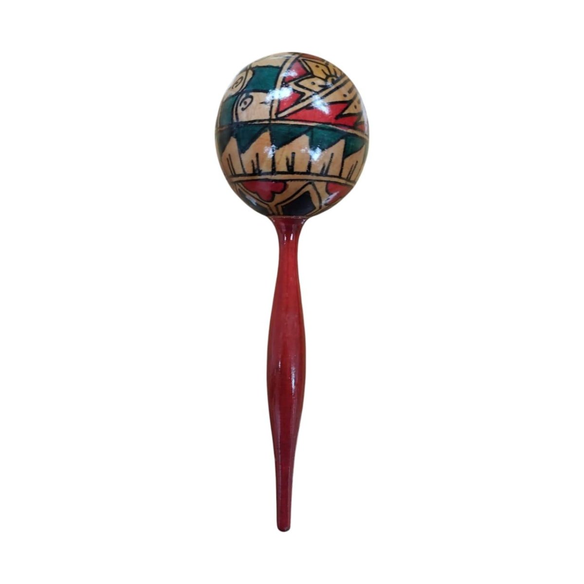 FTS Maracas Wood W/Stick 8x8x25 cm M/Lombok