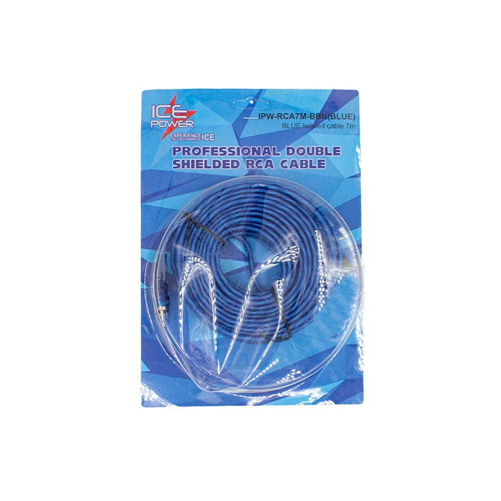 Ice Power (Blue) 7M 2RCA-2RCA Twisted Cable IPW-RCA7M-BBK