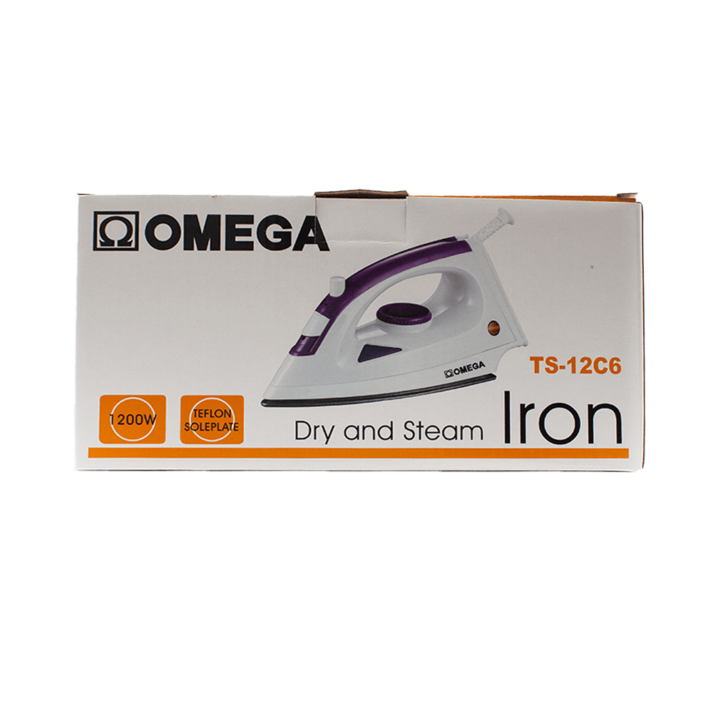 Omega Dry Steam Iron Purple + White TS-12C6