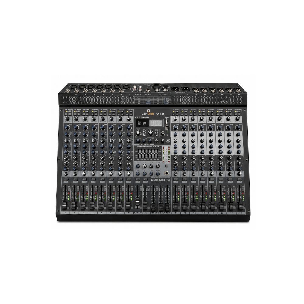 Astro Audio 16CH Desktop Mixer With USB AA-E16