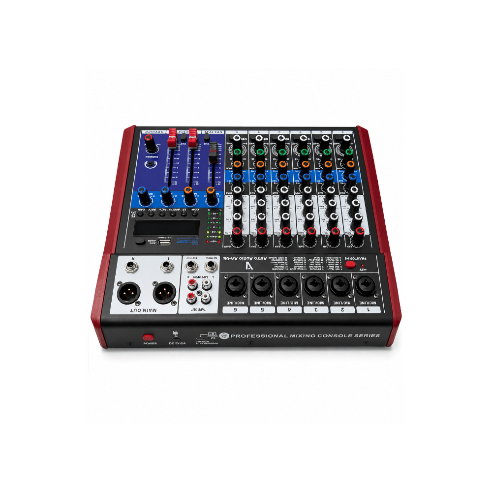Astro Audio 6CH Desktop Mixer With USB AA-E6