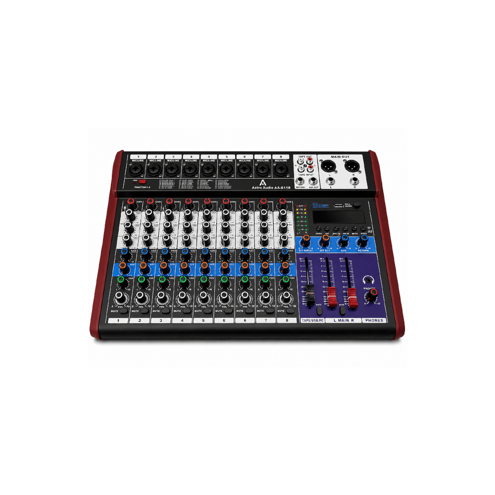 Astro Audio 8CH Desktop Mixer With USB AA-E118
