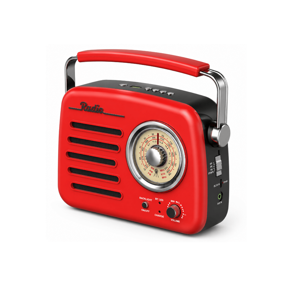 Mam Ncane RD/BK Fts Fm/Am/Sw/Bt  Portable Radio Red/Black (FTS-TS02)
