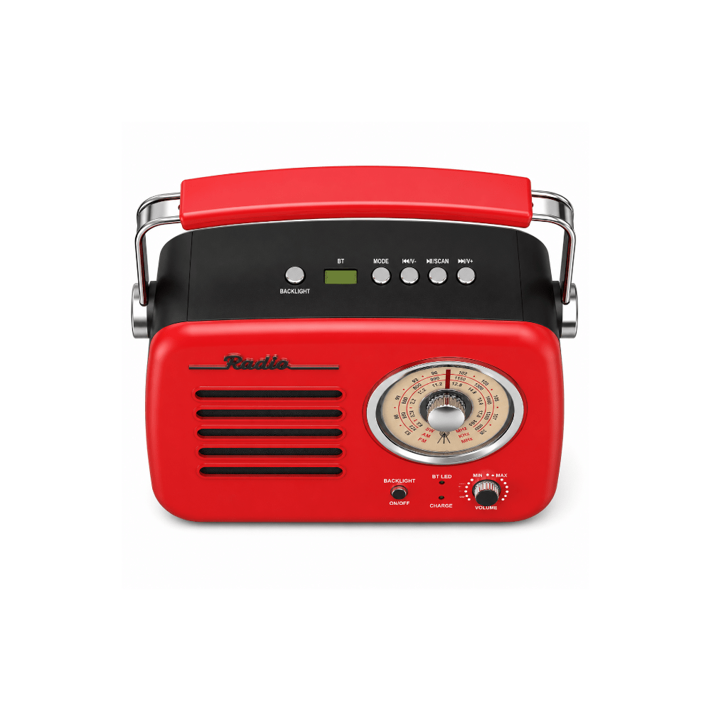 Mam Ncane RD/BK Fts Fm/Am/Sw/Bt  Portable Radio Red/Black (FTS-TS02)