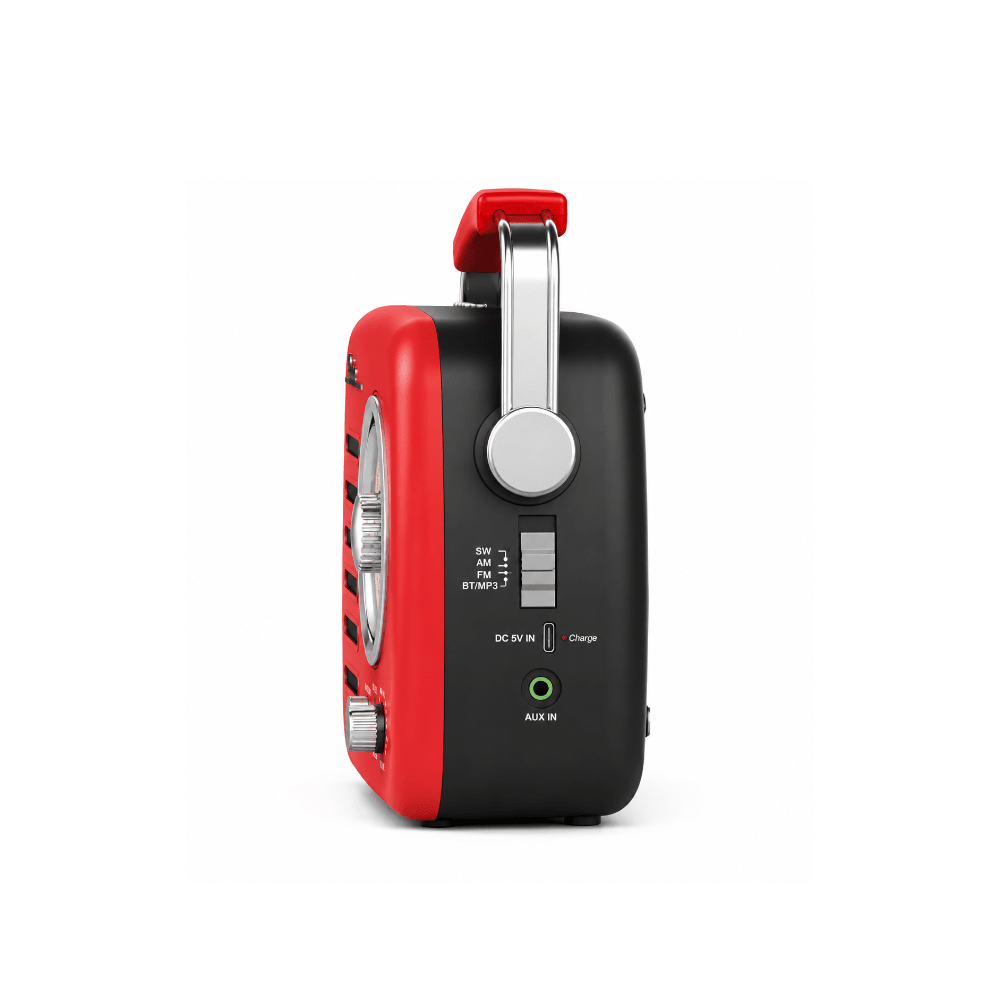 Mam Ncane RD/BK Fts Fm/Am/Sw/Bt  Portable Radio Red/Black (FTS-TS02)