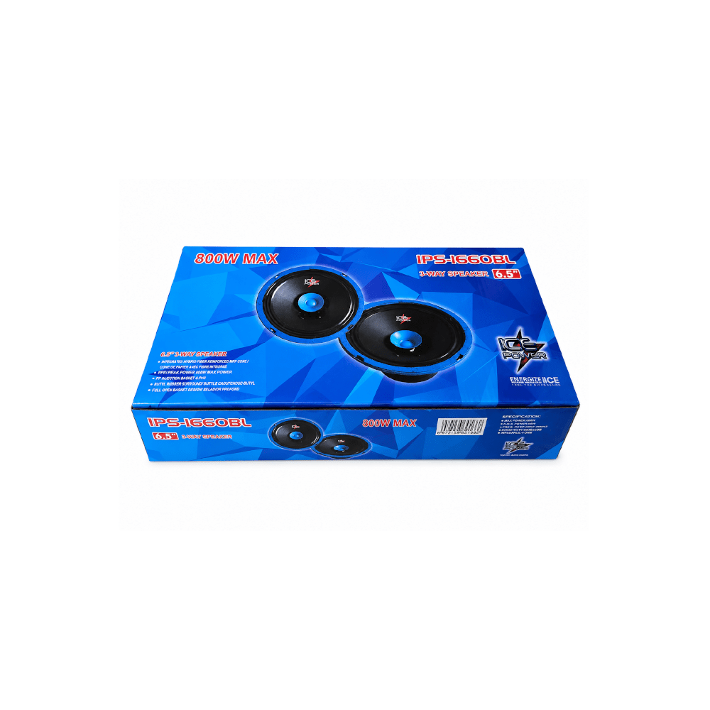 Ice Power 6.5" 3-Way Speaker 800W Max IPS-1660BL