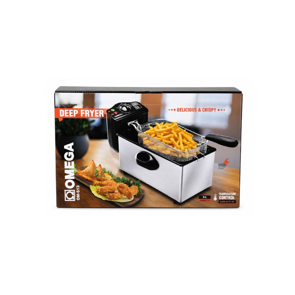 Omega 3L Stainless Steel DeepFry 2000W OM-S13