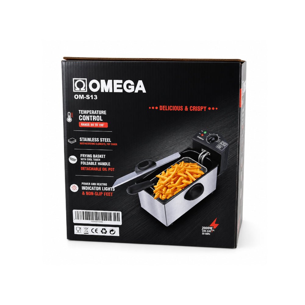 Omega 3L Stainless Steel DeepFry 2000W OM-S13