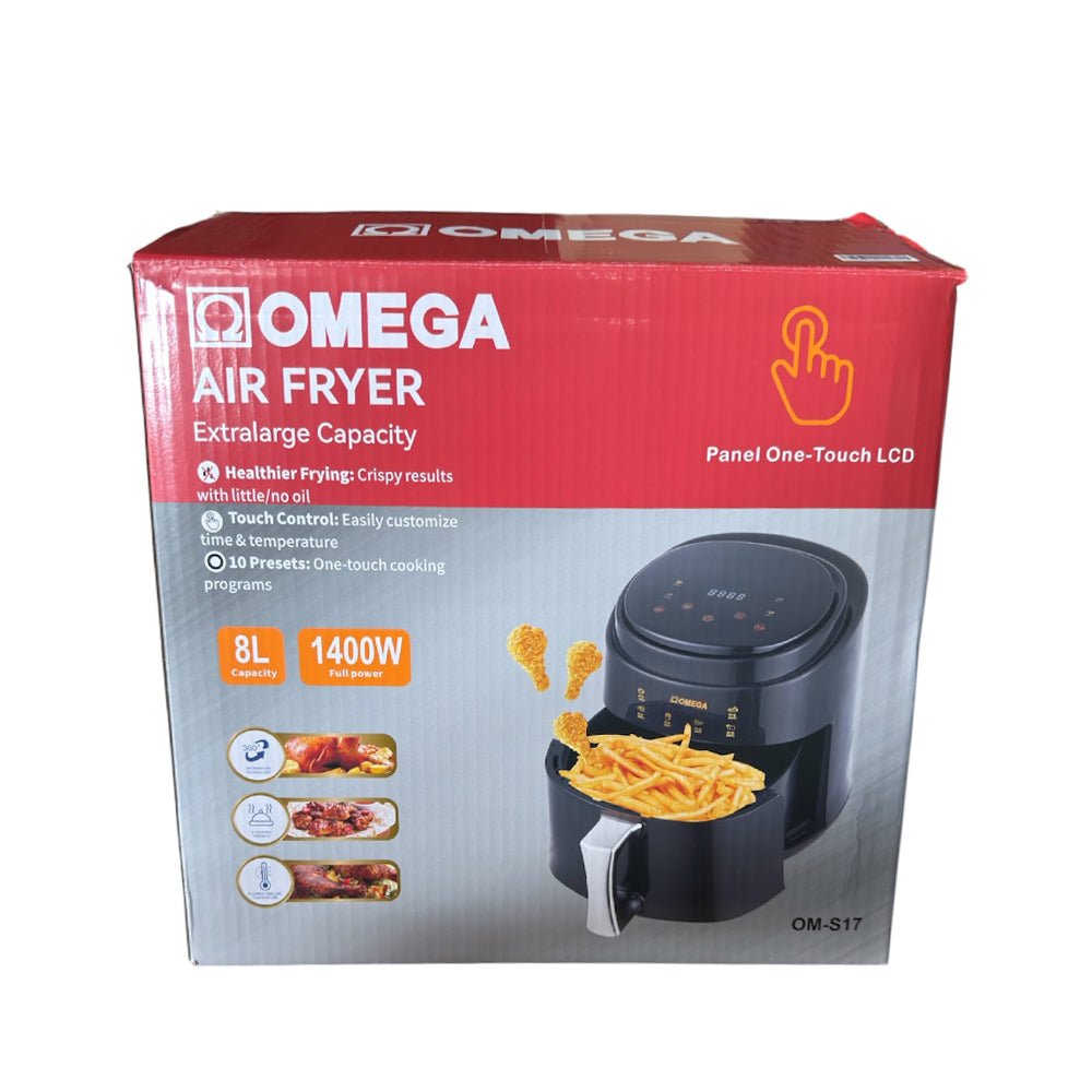 Omega 8L One-Touch LCD Airfryer 1400W OM-S17