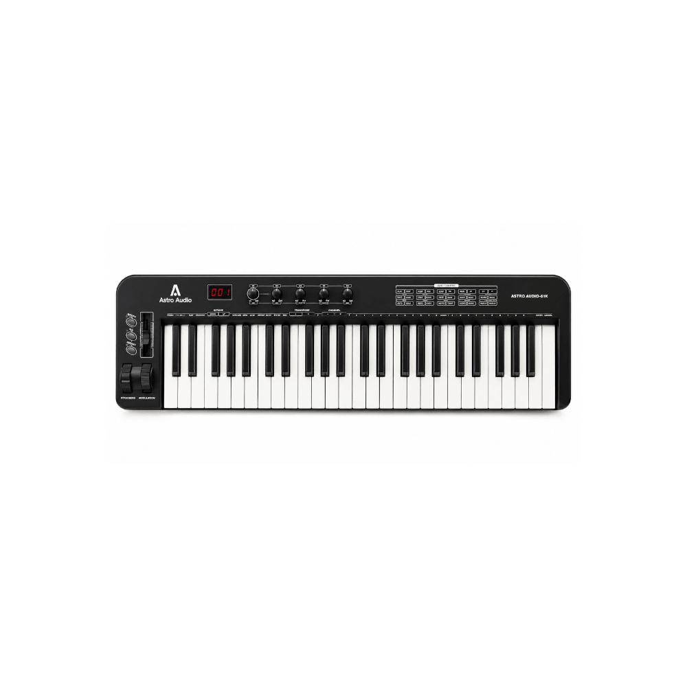 Astro Audio USB MIDI Keyboard with 61 Keys and Initial Touch AA-61K