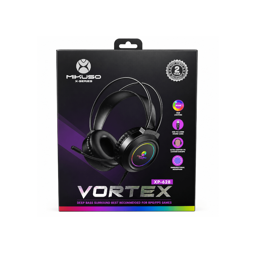 Mikuso Vortex USB RGB Gaming Headset XP628