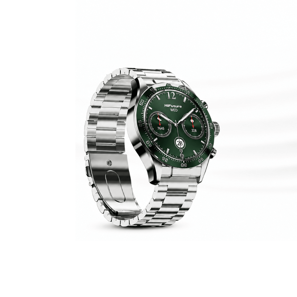 HiFuture GO PRO2 SG Stainless Steel Smart Watch Silver Green