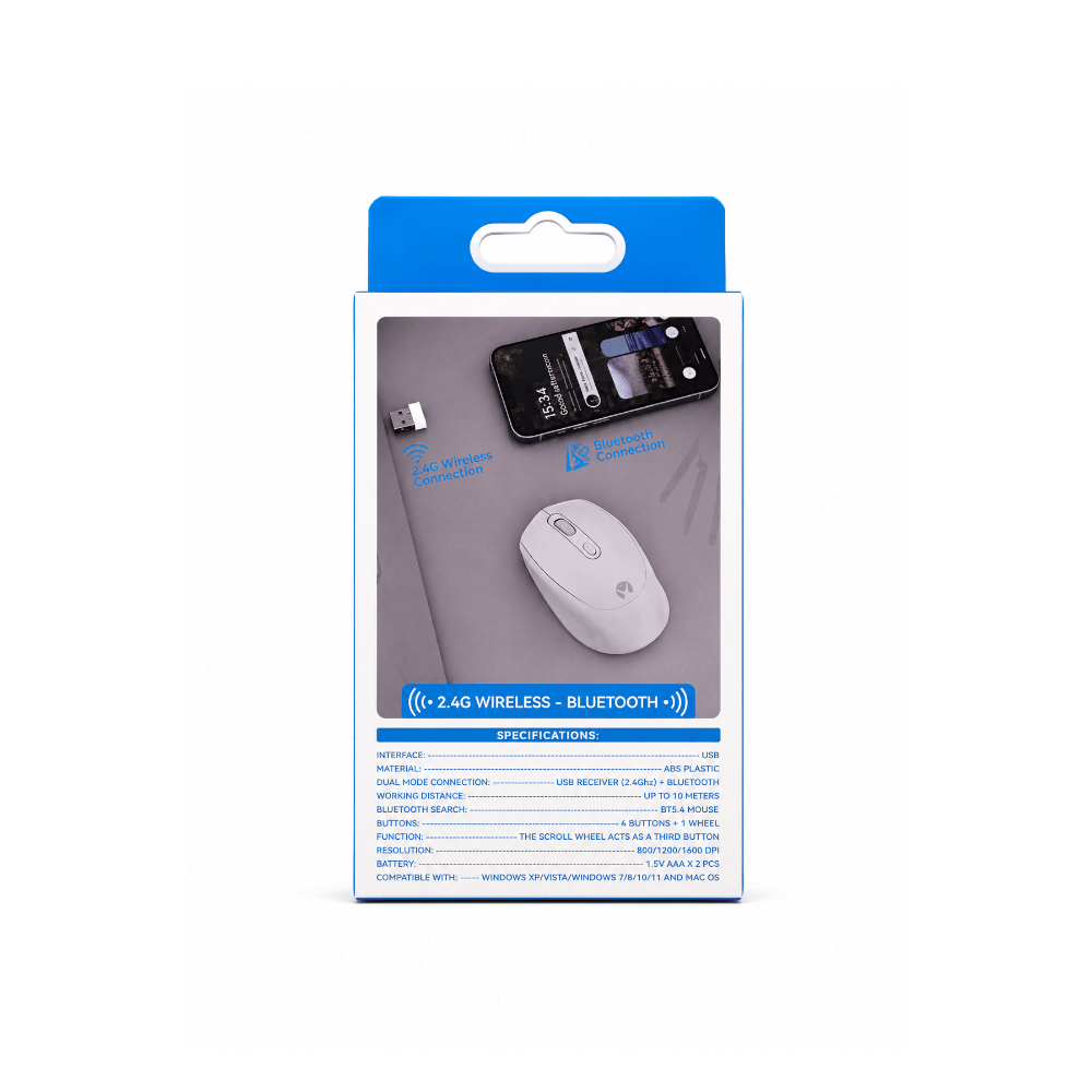 Mikuso 2.4G Wireless Mouse Grey MOS-W117 GY