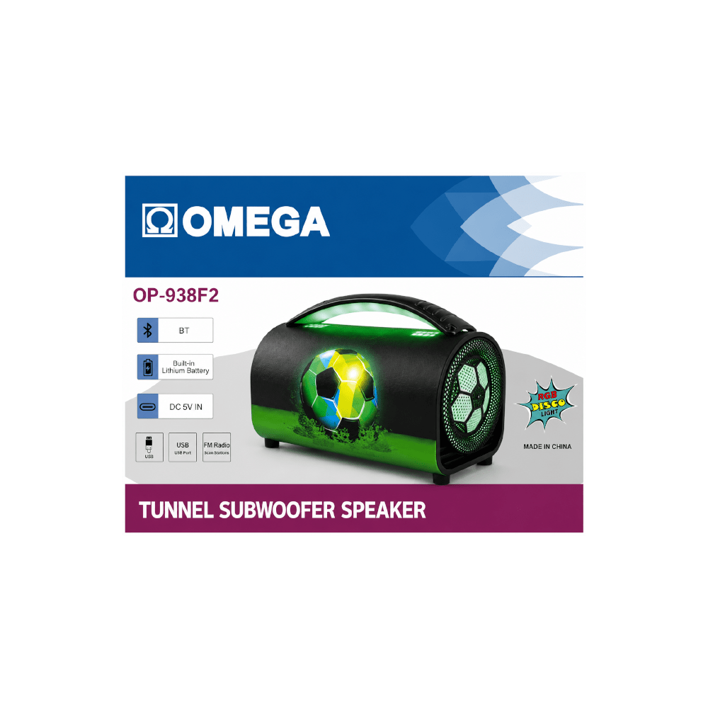 Omega 6.5" Portable Tunnel Subwoofer Speaker 12W OP-938F3