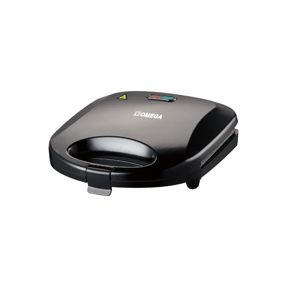 Omega 2-Slice Triangle Plate Sandwich Maker 750W Black OM-S25 BK