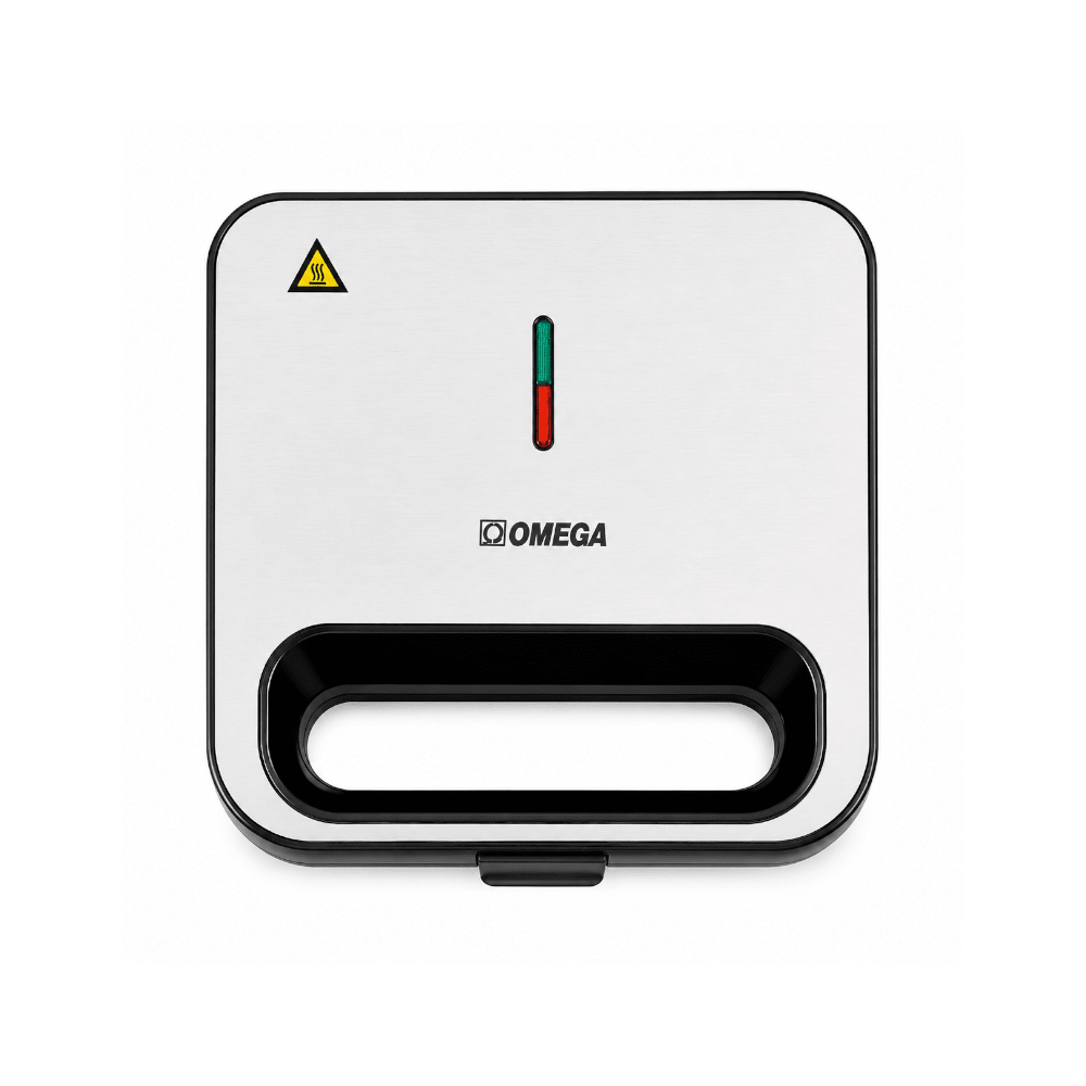 Omega 2-Slice Triangle Plate Sandwich Maker 750W White OM-S27 WH
