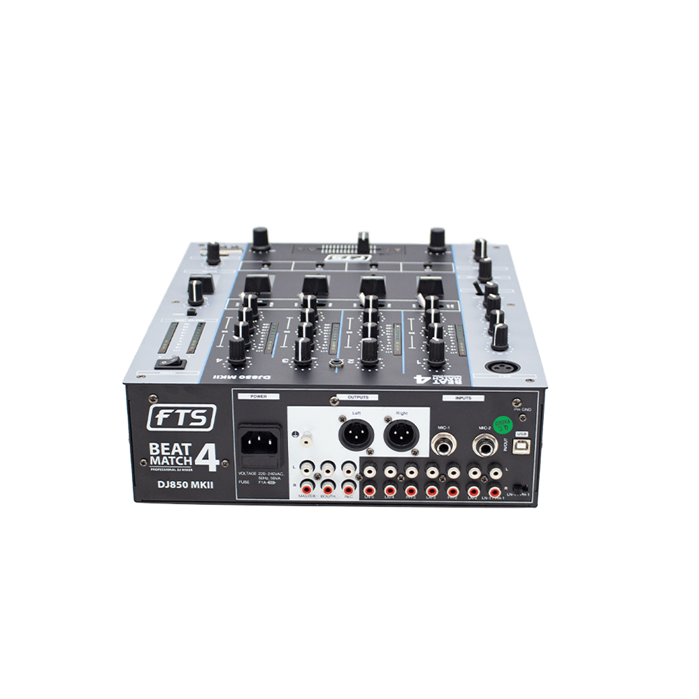 FTS Beat Match 4-CH DJ Mixer FTS-DJ850 MKII